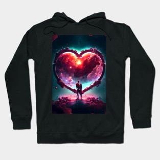 valentine's day Love is in Space Hoodie